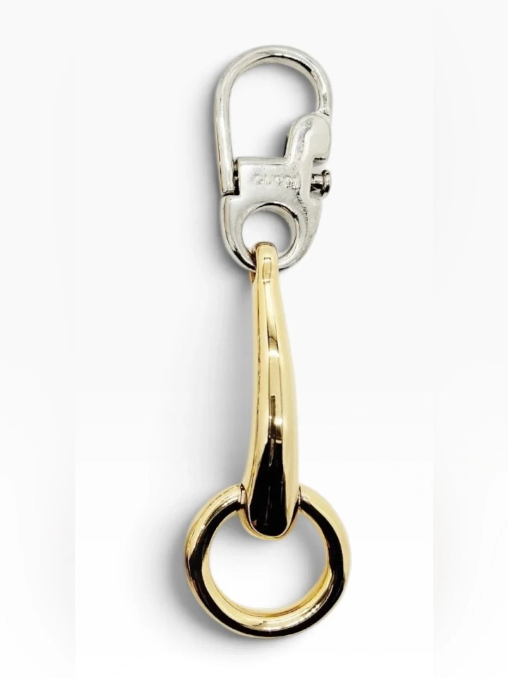 🌈 Gucci Vintage Mixed Metal Horsebit Bag Charm & Key Ring